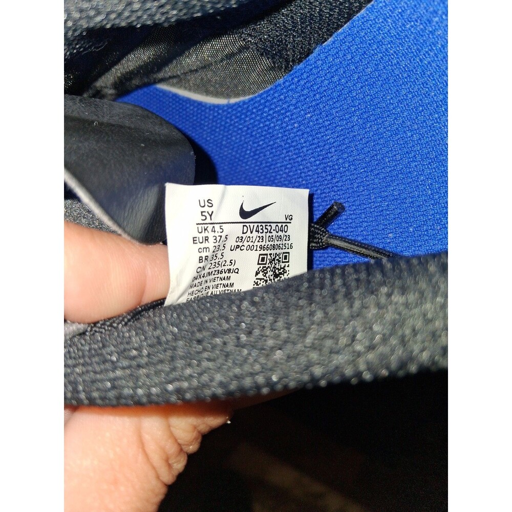 Kids Nike Jr Tempo Legend 10 Club Multi-Ground Soccer Cleats 5Y Blue/Black - Picture 8 of 8
